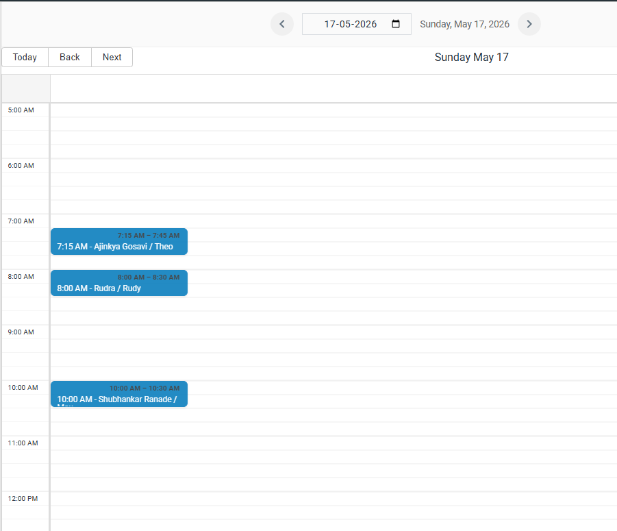Calendar - Appointment Management